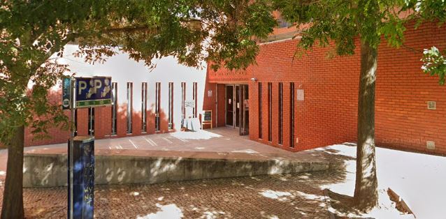 Entrance to Auditorium Santa Joana from the street